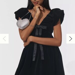 Endless Rose Black Mini Dress with Bow